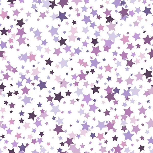 異なる色とsizの星を持つシームレスな抽象パターン — ストックベクタ