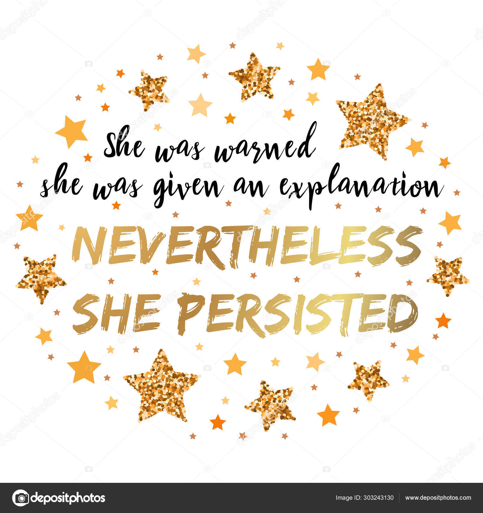 Hand drawn motivation, inspiration phrase. Isolated print. Stock Vector