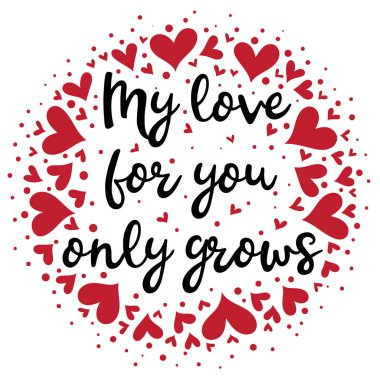 Posterler, t shirt, evlilik için romantik el çizilmiş tipografi alıntı