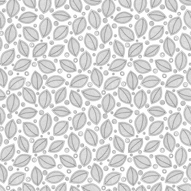 Grafik yaprakları dikişsiz desen. 