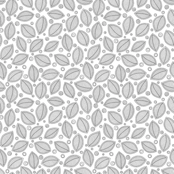 Feuilles graphiques motif sans couture . — Image vectorielle