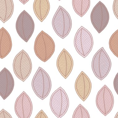 Beyaz arka plan üzerinde elle çizilmiş yapraklar 