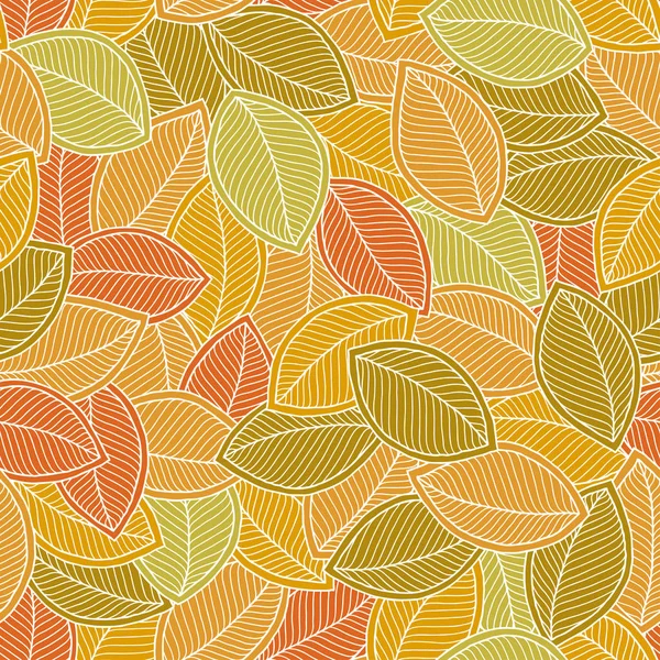 Soft seamless pattern of leaves. — Stock Vector