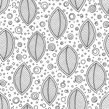 Yetişkinler için boyama kitabı sayfası, doodle. 