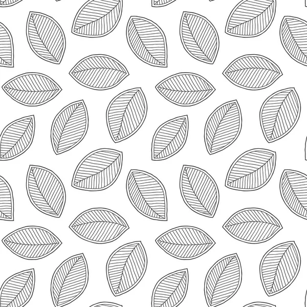그래픽 잎 매끄러운 패턴. — 스톡 벡터