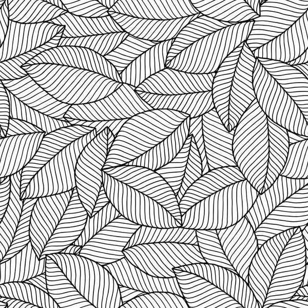 Graphic leaves seamless pattern. — Stock Vector