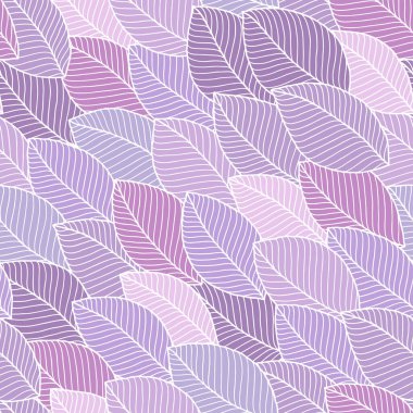 Doodle tarzında yaprakları ile dikişsiz desen. 