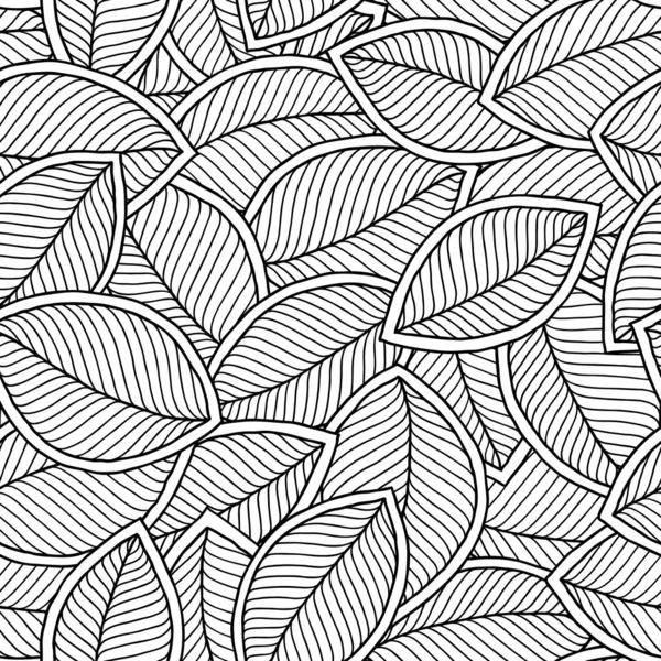 Graphic leaves seamless pattern. — Stock Vector