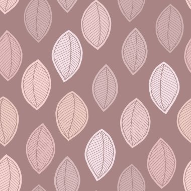 Doodle tarzında yaprakları ile dikişsiz desen. 