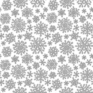 Bir kart için kar tanelerinden Noel deseni. 