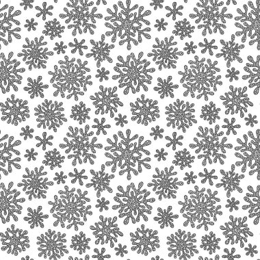 Bir kart için kar tanelerinden Noel deseni. 