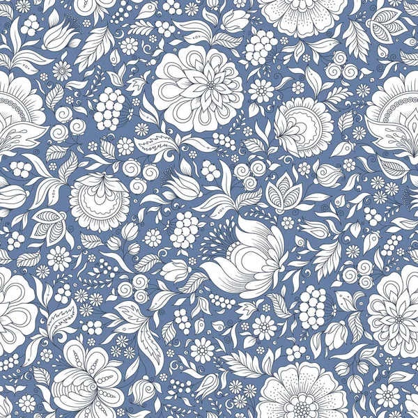 Motif Floral Sans Couture Fond Printemps Été Conception Surface Dessinée — Image vectorielle