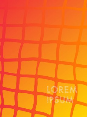 Arkaplan rengi turuncu ve kırmızı eğimli. Elle çizilen geometrik karalama, basit havalı eğilimler, en düşük arkaplan tasarımı.