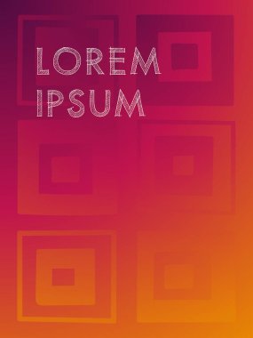 Arkaplan rengi turuncu ve mor eğimli desen. Elle çizilen geometrik karalama, basit havalı eğilimler, en düşük arkaplan tasarımı.