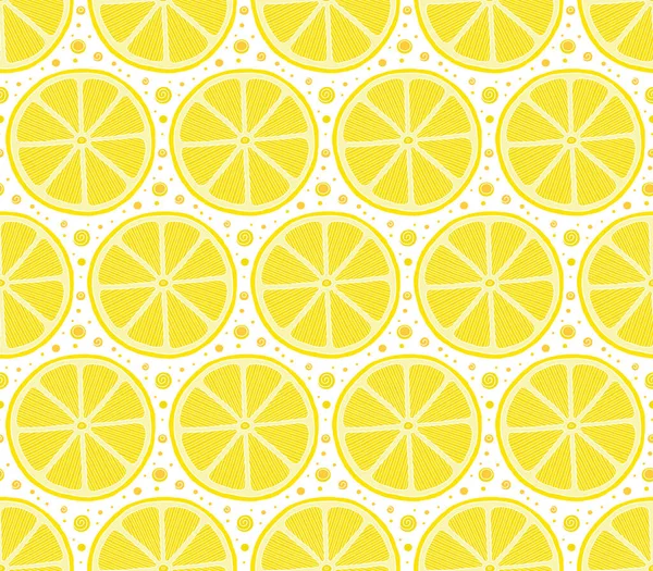 Nahtloses Muster Mit Zitrone Perfekt Für Tapeten Musterfüllungen Webseiten Hintergründe — Stockvektor