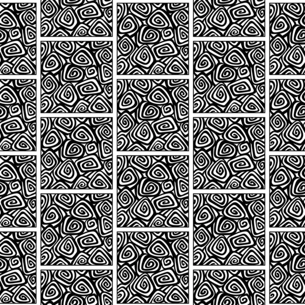 Векторный Плиточный Узор Черно Белый Орнамент Ручной Работы Мозаики Векторная Графика