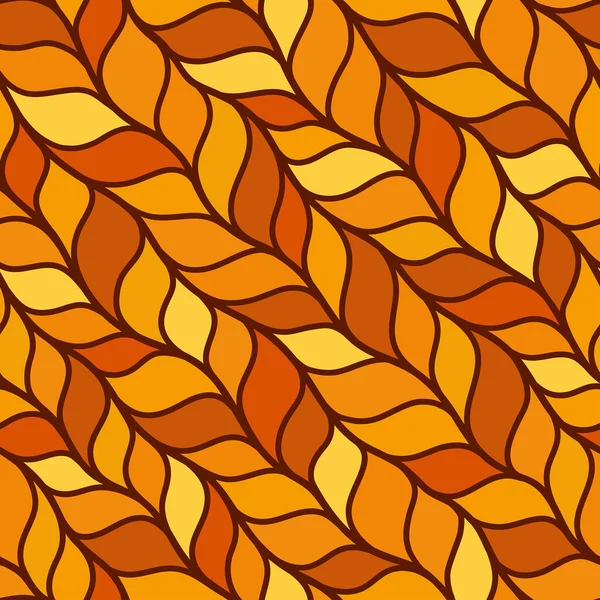 Πορτοκαλί Αδιάλειπτη Μοτίβο Πλεξίματος Πλεξούδες Ατελείωτη Υφή Στυλιζαρισμένο Πουλόβερ Ύφασμα — Διανυσματικό Αρχείο