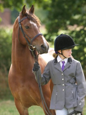 Show Ring içinde Handler ve at