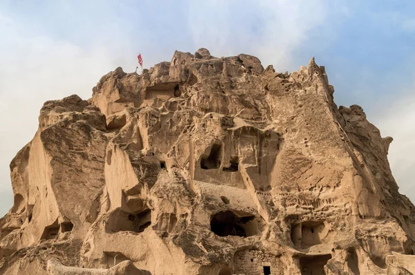 Front View Old Cave Dwellings Goreme National Park Cappadocia Turkey — Free Stock Photo