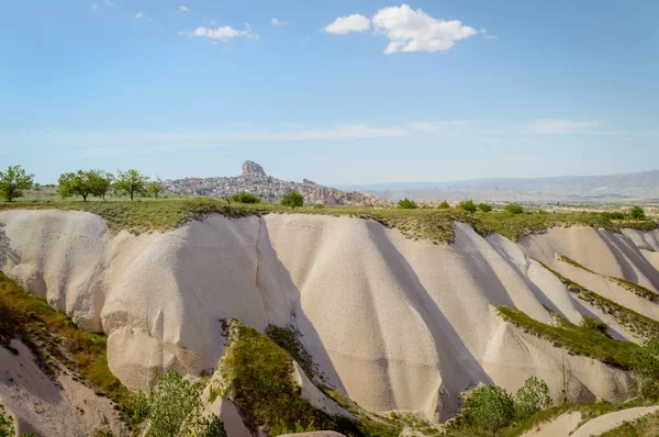 Scenic View Valley Slopes Cityscape Cappadocia Turkey — Stock Photo, Image