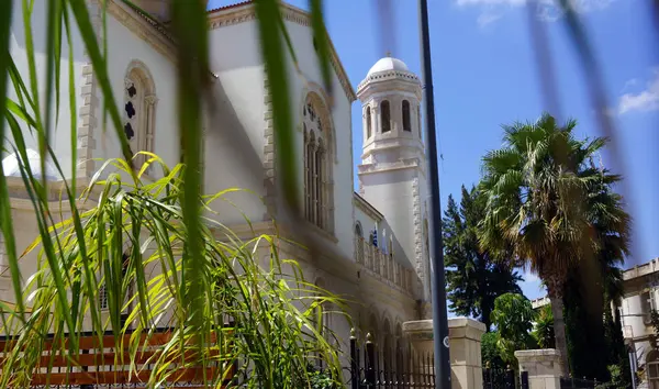 Pohled Město Chrám Jak Filmy Felliniho Limassol Kypr — Stock fotografie