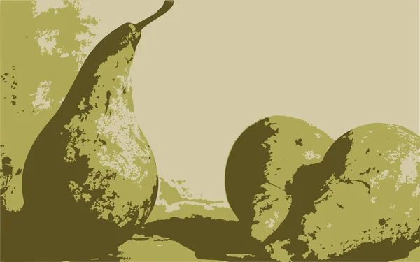 arka plan ile yeşil armut