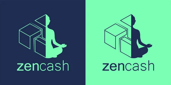 meditasyon bir kişi ve zencash işareti yarısı silüeti yarısı