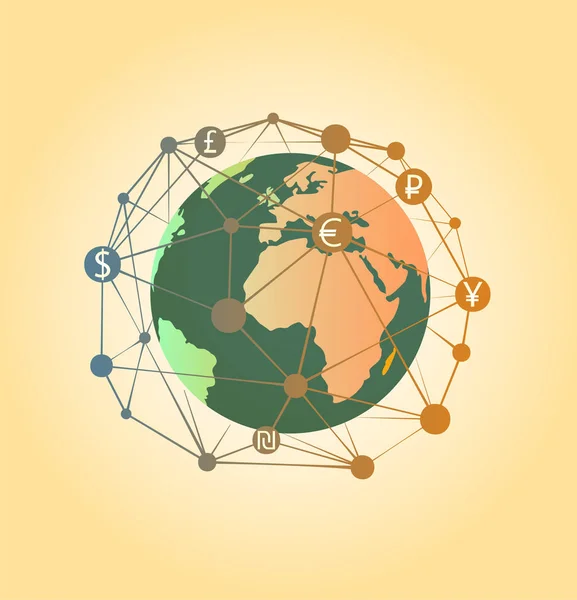 Tüm gezegeni kapsayan para birimlerini düğümlerinin ağla