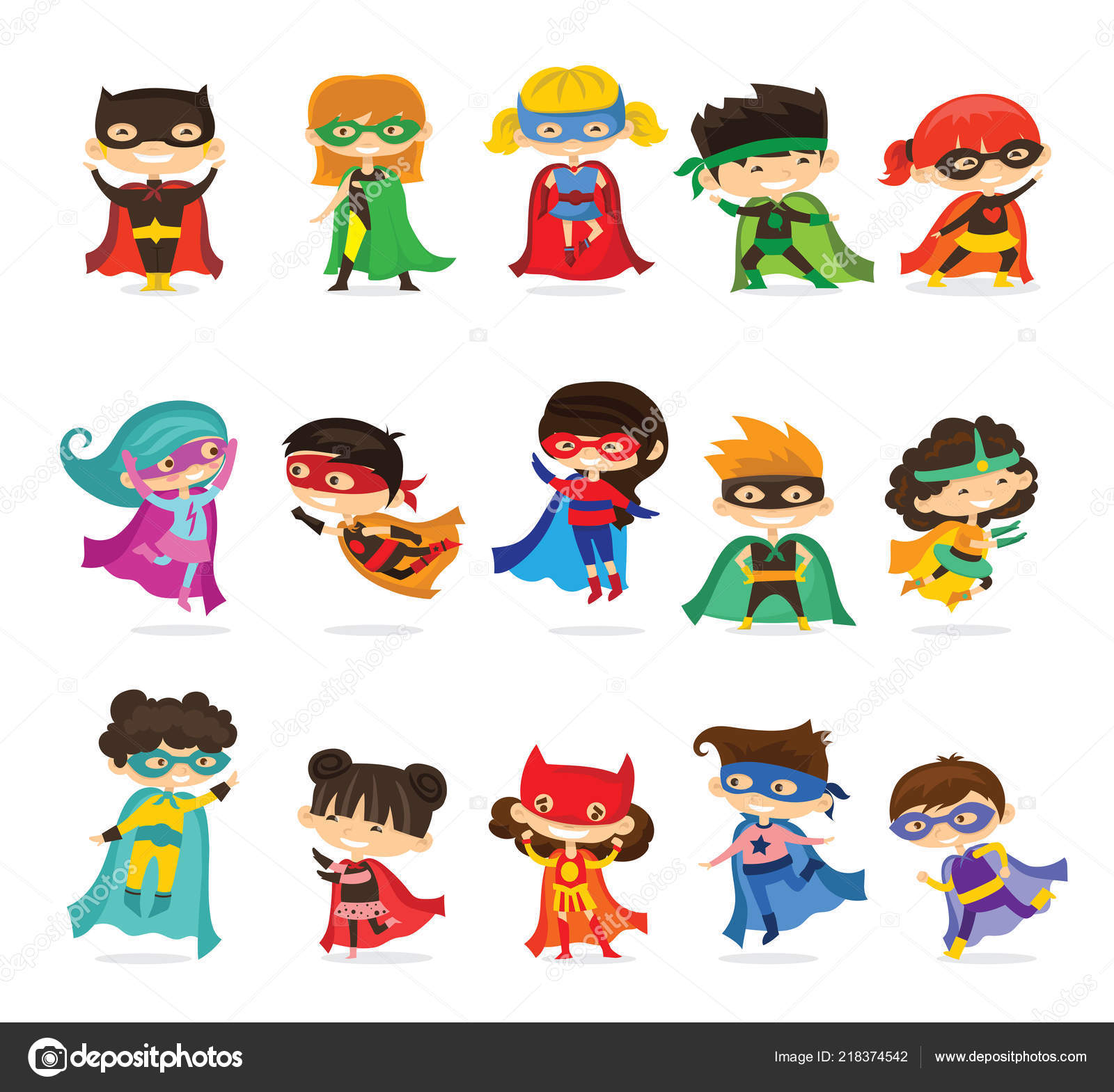 Cartoon Kids Superheroes Wearing Comics Costumes Stock Vector Image by ©virinaflora #218374542 Cartoon Kids Superheroes Wearing Comics Costumes Stock Vector Image by ©virinaflora #218374542