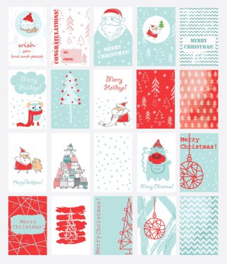 Noel hediye kartı afiş 2019 - vektör