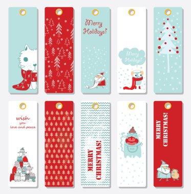 Noel hediye kartı afiş 2019 - vektör