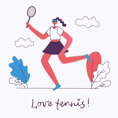 Arka plan vektör çizimler insanlarla minimalist düz tasarım görünümünde açık-düz tasarım