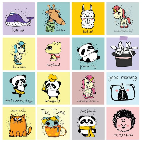 Panda doodle çocuk seti.