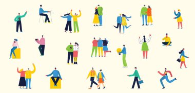 İş adamlarının vektör illüstrasyonu