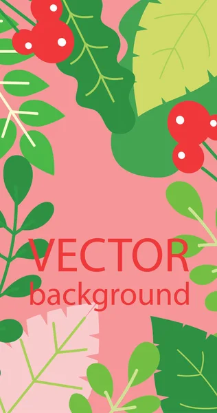 Vektor Illustration Der Natur Hintergrund Poster Über Rosa — Stockvektor