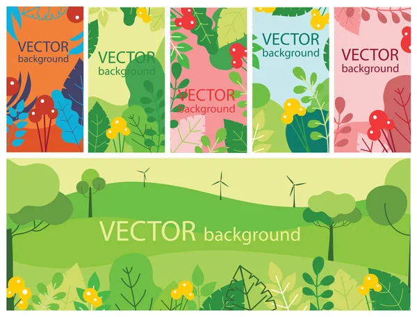 Vektör Soyut Çiçek Bitkisel Arka Plan Yay Veya Yaz Yaprakları — Stok Vektör