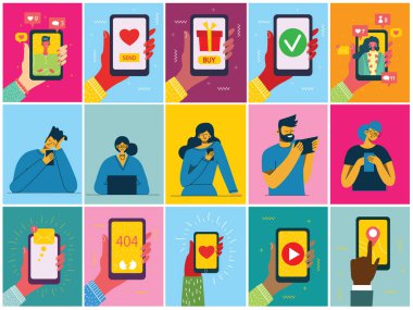 teknoloji konsepti, renkli arka plan