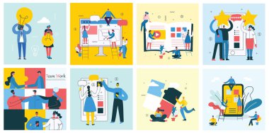 renkli arka planda yeni iş konsepti