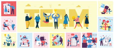 renkli arka planda yeni iş konsepti