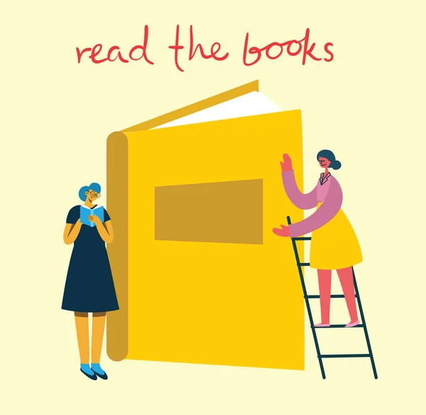 Concepto Del Día Mundial Del Libro Lectura Los Libros Festival — Vector de stock