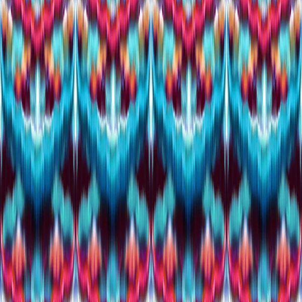 Textura Abstracta Sin Costuras Patrón Ikat Étnico Fondo Intrincado Retro — Foto de Stock