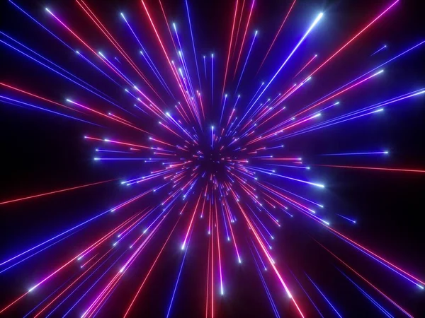 レンダリング 大きい強打 宇宙の抽象的な背景 宇宙の美しさ ネオンの輝き 赤外線紫外線 宇宙空間の速度 — ストック写真