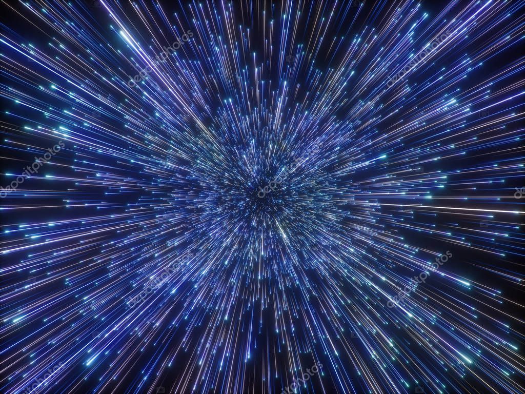 Rendering Big Bang Galassia Sfondo Cosmico Astratto Fuochi D'artificio Viola  — Foto stock di © wacomka #208559596, image size:1024x768