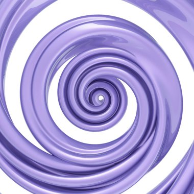 3D render, bükülmüş sarmal, Menekşe şeker kamışı, pastel renk girdap, whirlpool, sarmal, arka plan