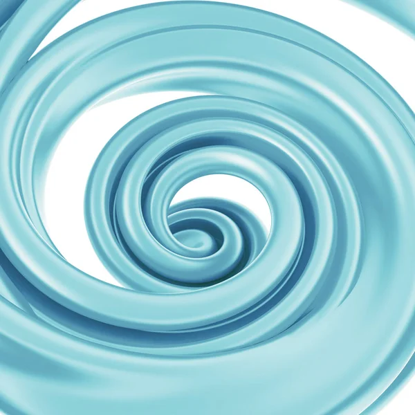 3D render, twisted riet van het suikergoed van de spiraal, blauw, pastel Colour swirl, whirlpool, helix, abstracte achtergrond — Stockfoto