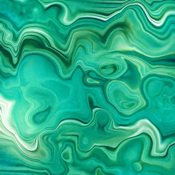 Abstract background, fake stone texture, emerald green malachite jasper agate or marble slab with veins, wavy lines fashion print, painted artificial marbled surface, artistic marbling illustration — Stock Photo, Image