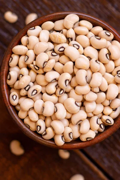 Many Grains Brown Raw Beans Cup Wooden Table — Stock fotografie