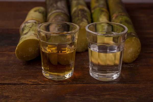 Качака Название Типичного Алкогольного Напитка Производимого Бразилии Приготовленного Сахарного Тростника — стоковое фото