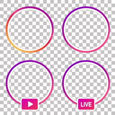 Instagram stories icon. Instagram stories vector.Instagram stories illustration. circle colorful gradient vector clipart