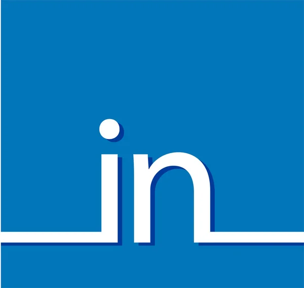 青いベクトル背景 Linkedin — ストックベクタ